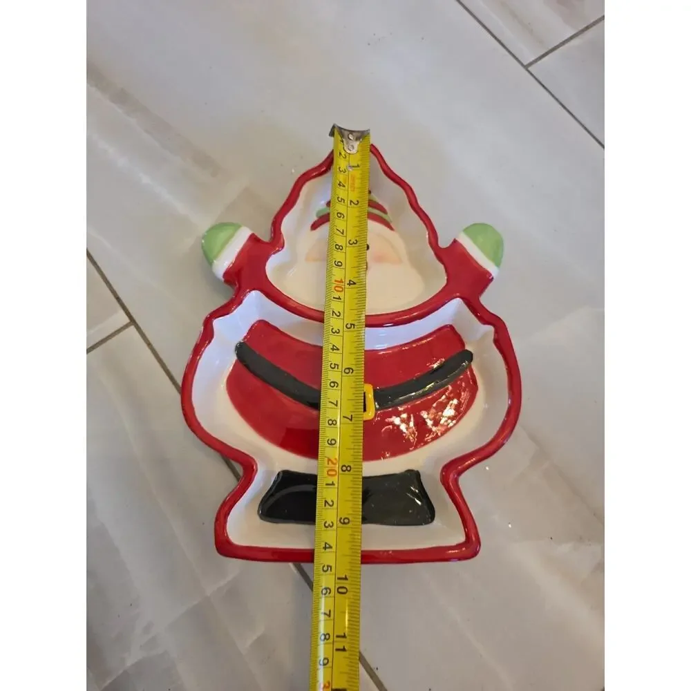 Santa Candy Dish‎ Christmas Plate Platter